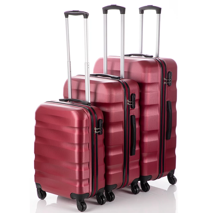 BONTOUR 3 db-os bőrönd szett bordó színben