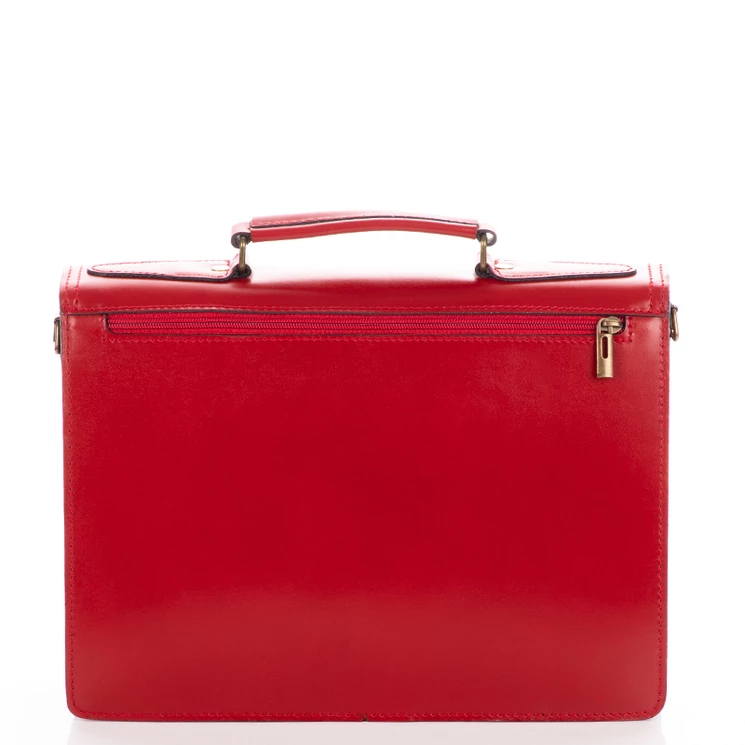 Valódi bőr 2 részes piros aktatáska 