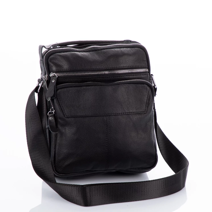 valódi bőr férfi oldaltáska fekete színben JL40 4 Black