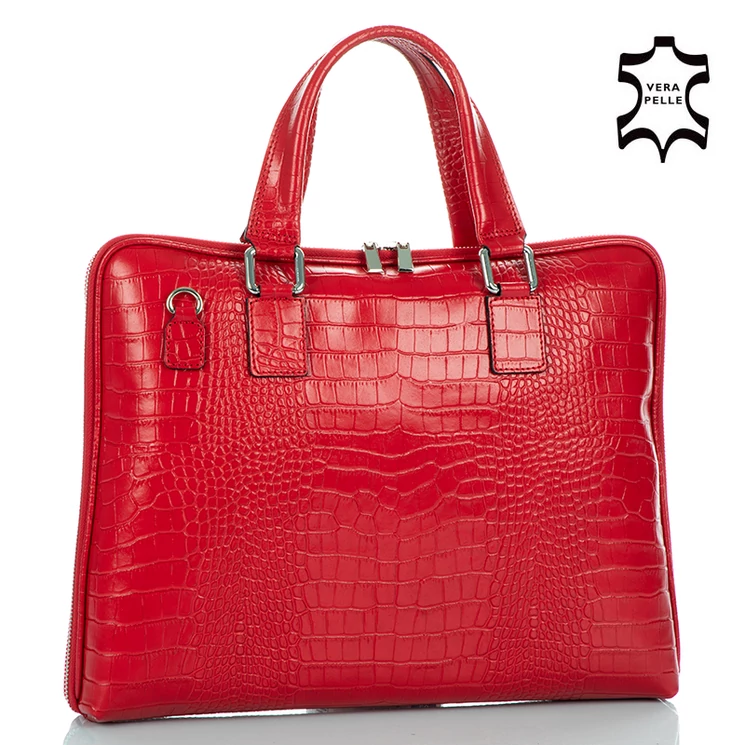 Laptoptartós Valódi bőr  üzleti táska taupe színben