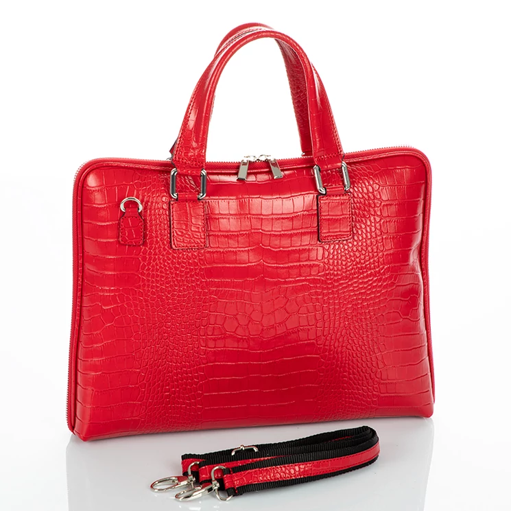 Laptoptartós Valódi bőr  üzleti táska taupe színben