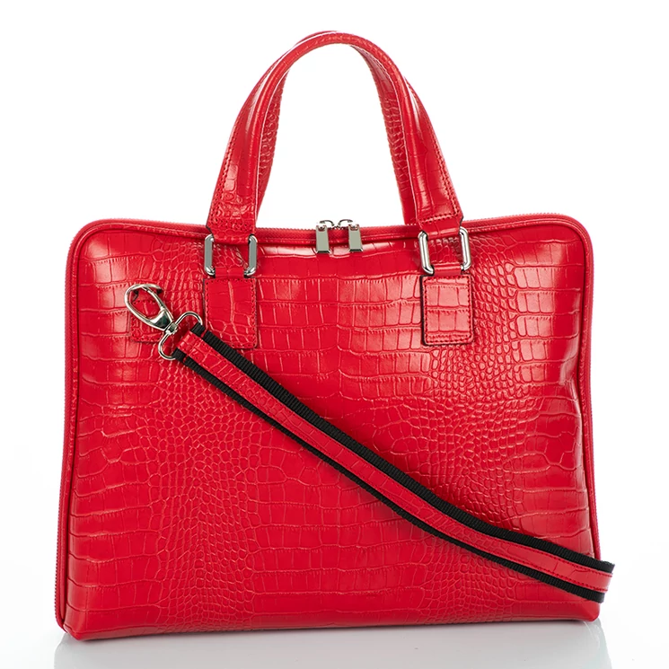 Laptoptartós Valódi bőr  üzleti táska taupe színben