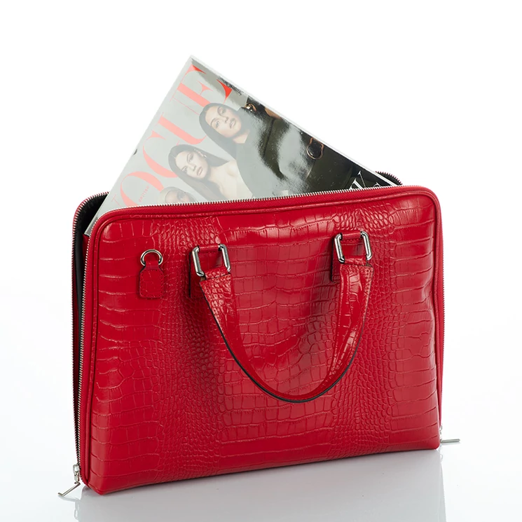 Laptoptartós Valódi bőr  üzleti táska taupe színben