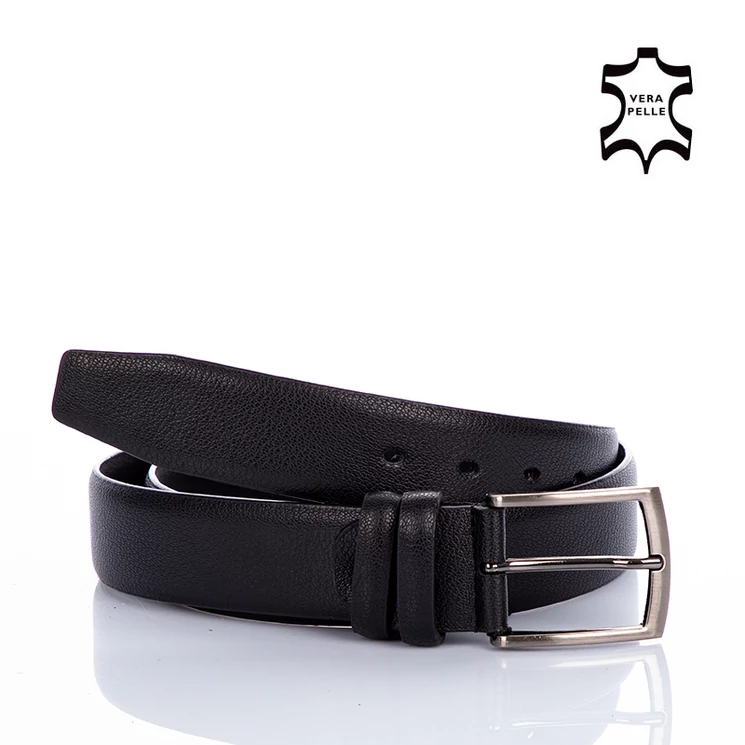 Valódi bőr férfi öv fekete színben* 120cm