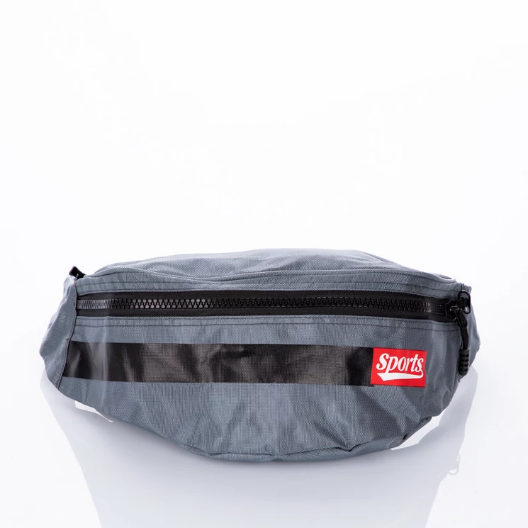 Nagyméretű övtáska szürke színben