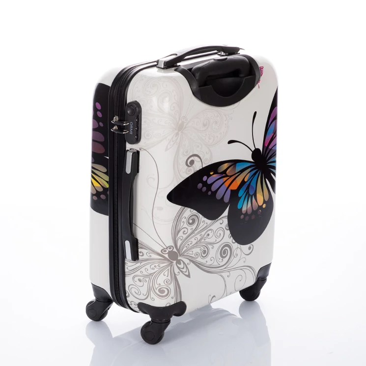 Keményfalú Pillangós bőrönd kabin méret