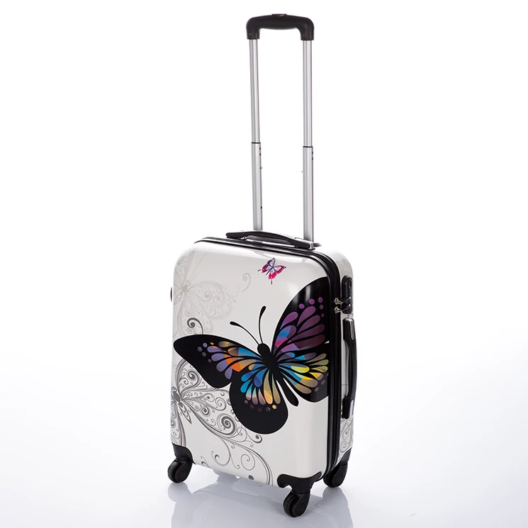 Keményfalú Pillangós bőrönd kabin méret