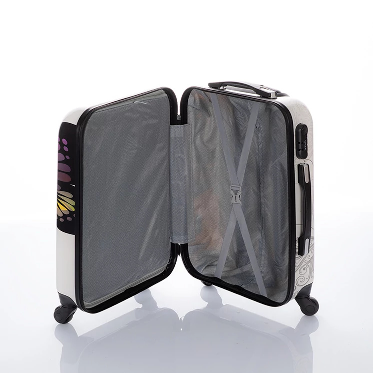 Keményfalú Pillangós bőrönd kabin méret