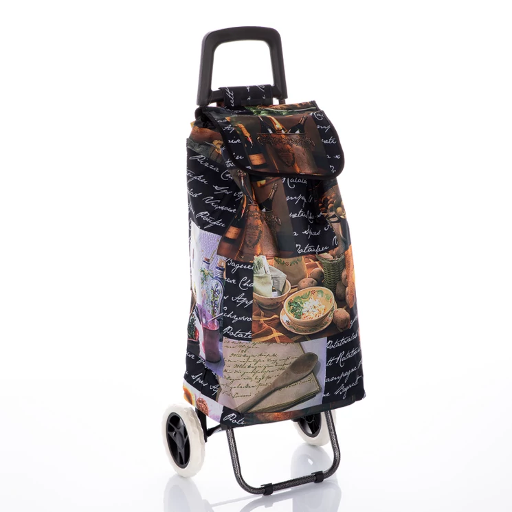 Amica Moda gurulós bevásárlókocsi pizza mintával