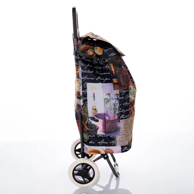 Amica Moda gurulós bevásárlókocsi pizza mintával