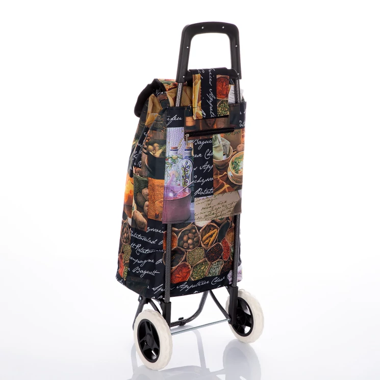 Amica Moda gurulós bevásárlókocsi pizza mintával