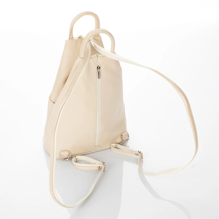 Valódi bőr női hátizsák bézs színben 6925