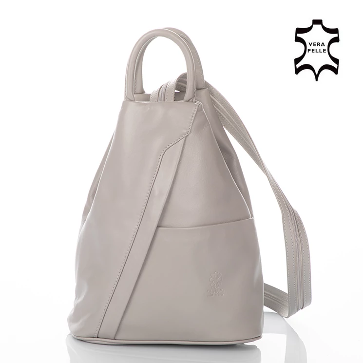 Valódi bőr női hátizsák szürke színben 6925