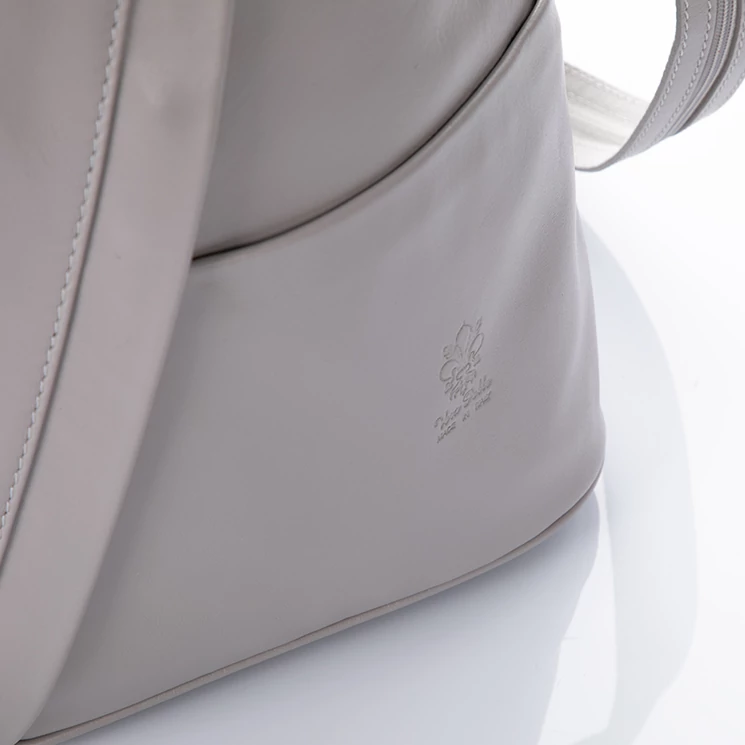 Valódi bőr női hátizsák szürke színben 6925