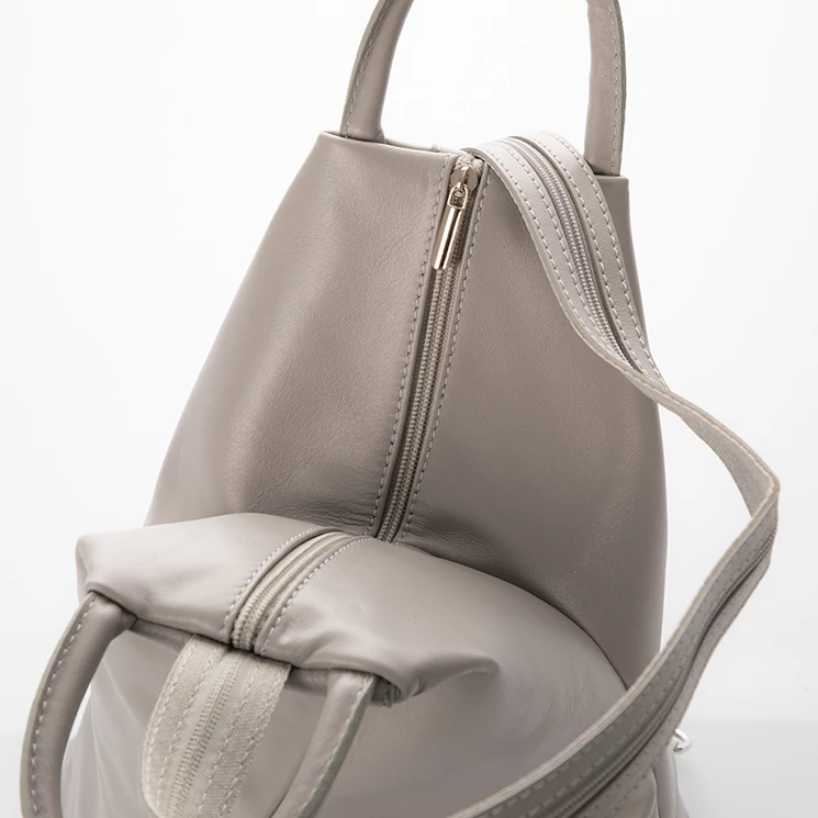 Valódi bőr női hátizsák szürke színben 6925