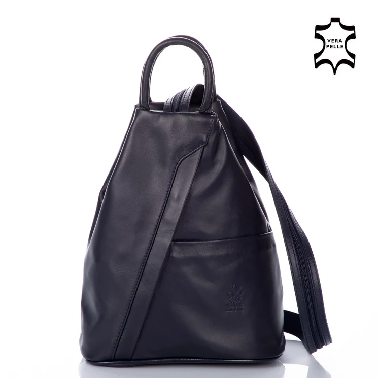 Valódi bőr női hátizsák Sötétkék színben S6925