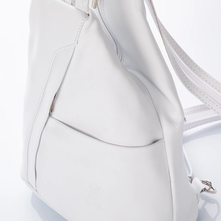 Valódi bőr női hátizsák Fehér színben S6925