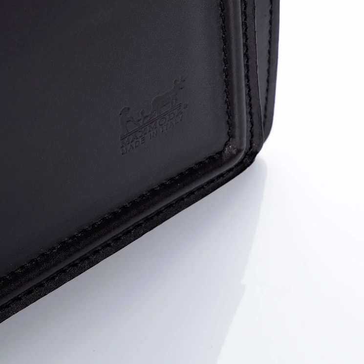 Maxmoda Valódi bőr aktatáska 3 részes fekete színben