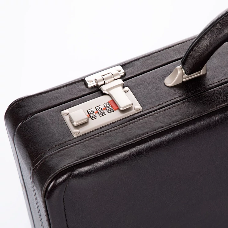 Elite E-DN-2663 bőr diplomatatáska sötétbarna színben bővíthető