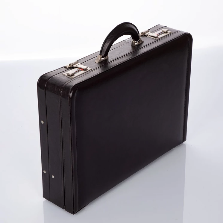 Elite E-DN-2663 bőr diplomatatáska sötétbarna színben bővíthető