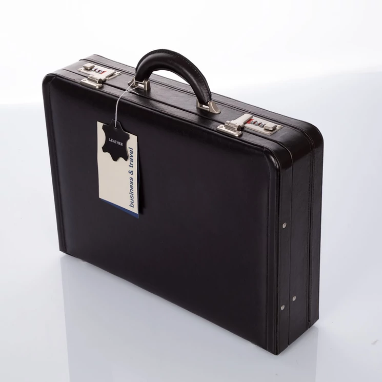 Elite E-DN-2663 bőr diplomatatáska sötétbarna színben bővíthető