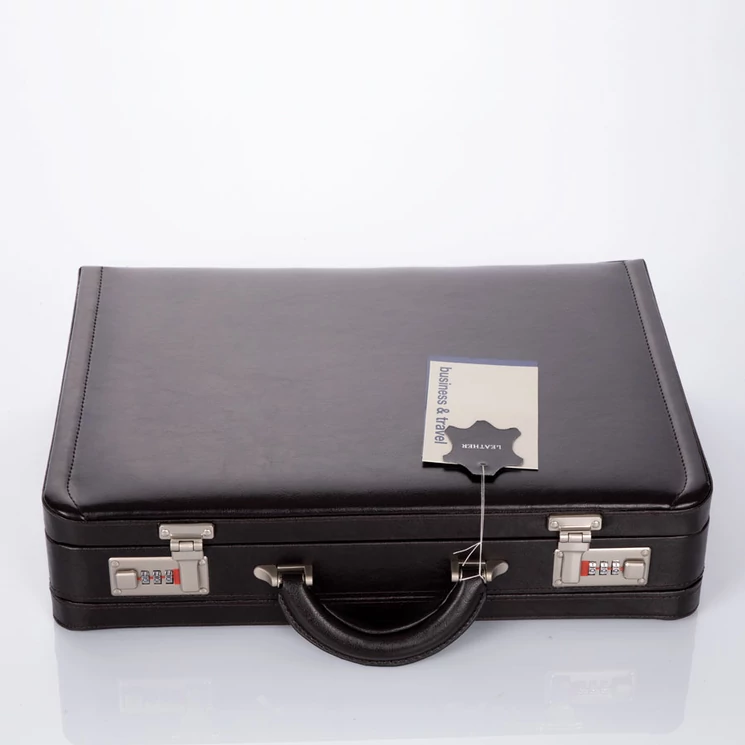 Elite E-DN-2663 bőr diplomatatáska sötétbarna színben bővíthető