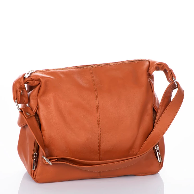 Valódi bőr női táska konyak színben NT 977 FRZ Cognac