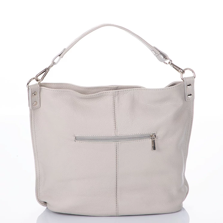 Valódi bőr női táska szürke színben