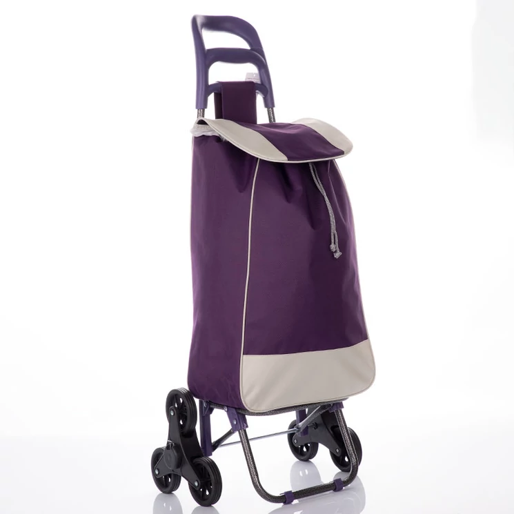 Euroline gurulós lépcsőjáró bevásárlókocsi Lila színben