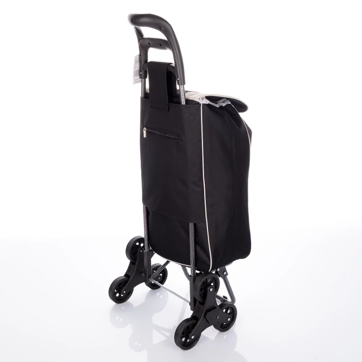 Euroline gurulós lépcsőjáró bevásárlókocsi Fekete színben