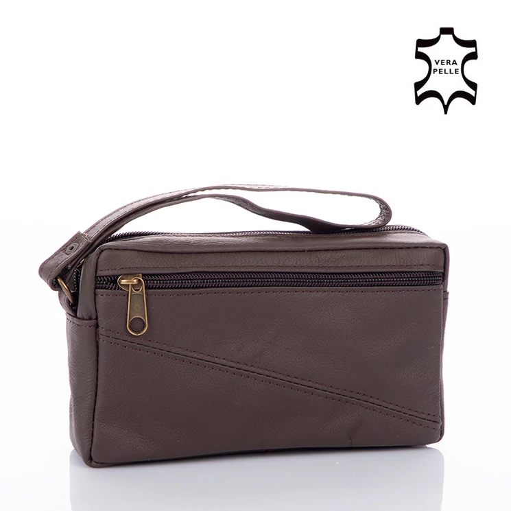 Valódibőr Autóstáska barna színben egyrészes LA-68