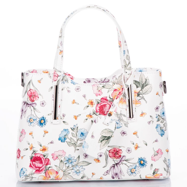 Valódi bőr női táska virág mintával M9018 Flower