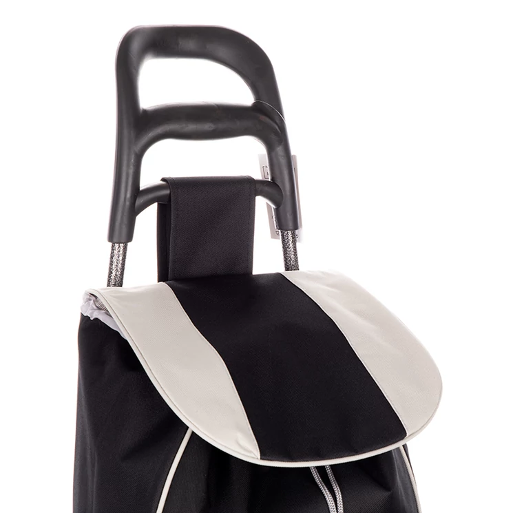 Euroline gurulós lépcsőjáró bevásárlókocsi Fekete színben