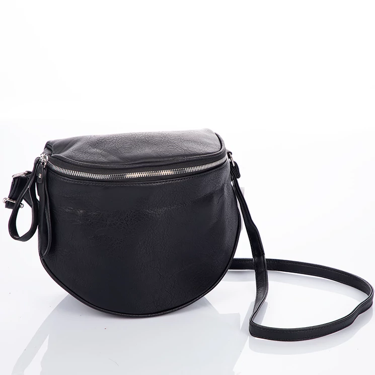 Keresztpántos női oldaltáska fekete színben 7620 Black