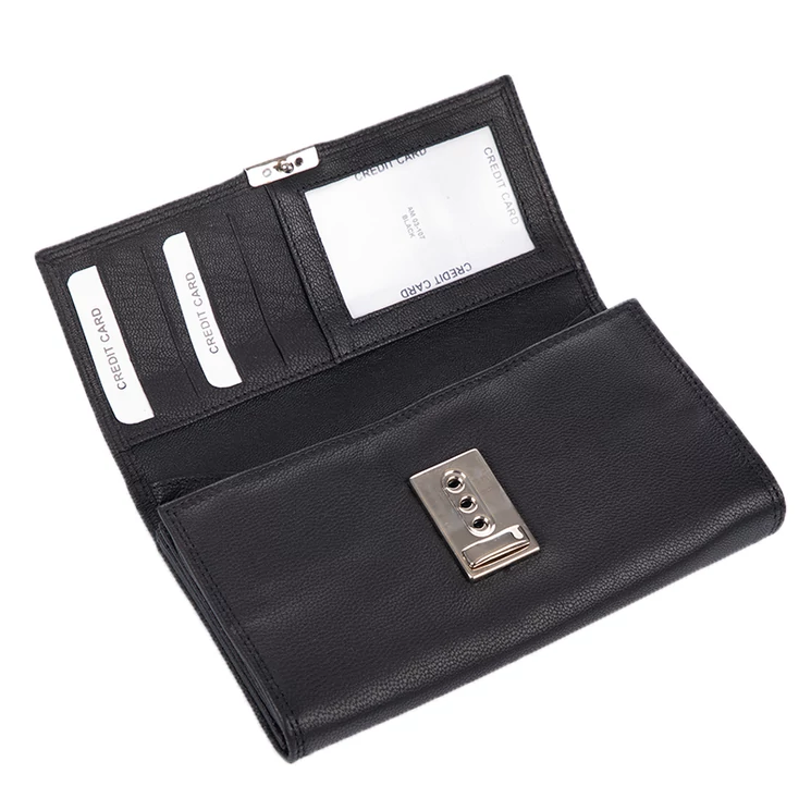 Pincér pénztárca és tartó fekete színben