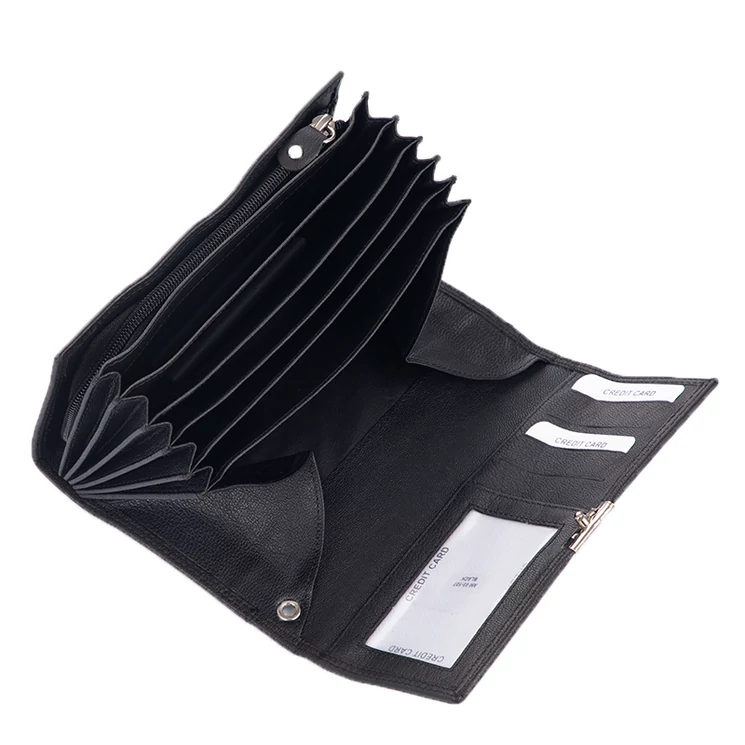 Pincér pénztárca és tartó fekete színben