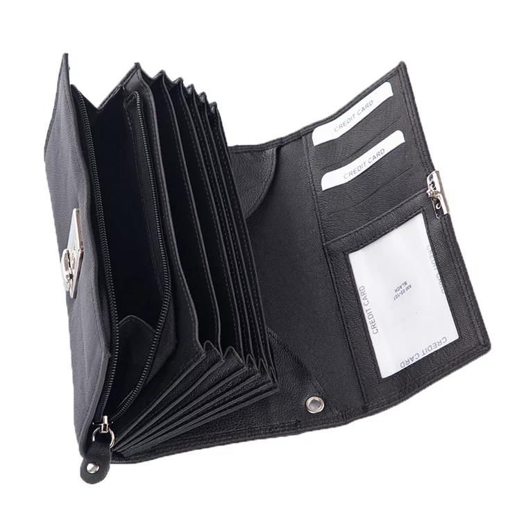 Pincér pénztárca és tartó fekete színben