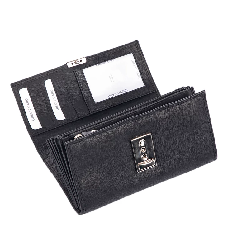 Pincér pénztárca és tartó fekete színben