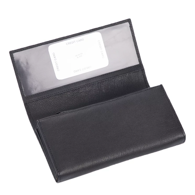 Valódi bőr brifkó pincér pénztárca fekete színben AM-03-183