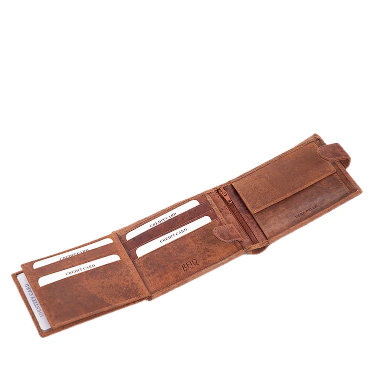 Vadász pénztárca bőr díszdobozban RFID rendszerrel szarvas mintával