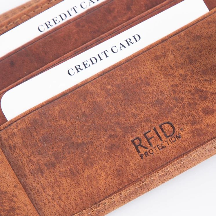 Vadász pénztárca bőr díszdobozban RFID rendszerrel szarvas mintával