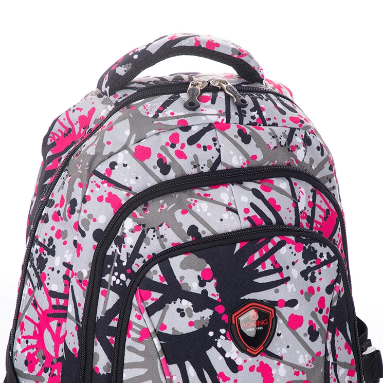 Gurulós iskolatáska pink színben