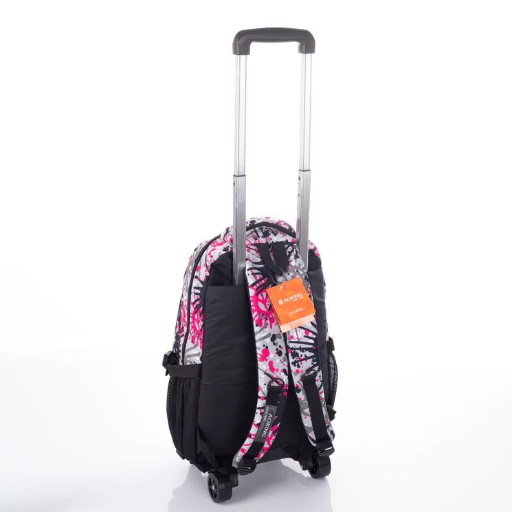 Gurulós iskolatáska pink színben