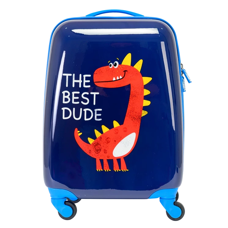 Gurulós Gyermek Bőrönd Dino Mintával 140341-Dino-02 Dino