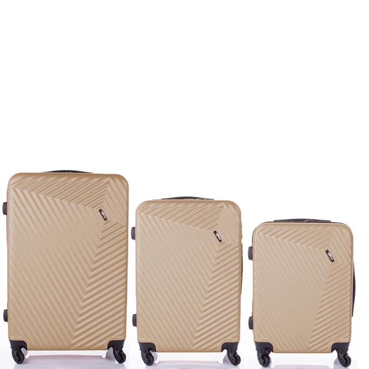 Rhino 3 db-os bőrönd szett Pezsgő színben