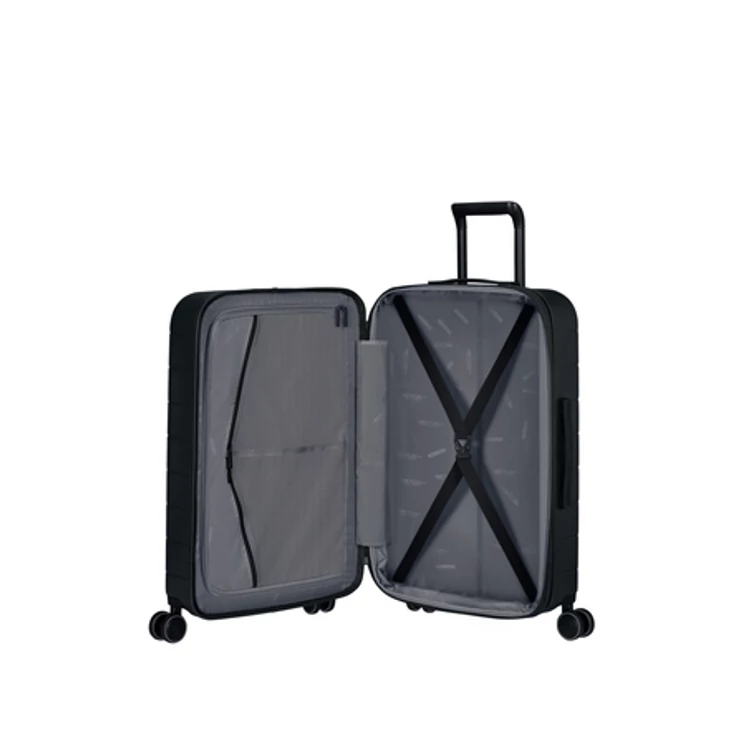American Tourister Novastream bővíthető Spinner bőrönd 67 fekete