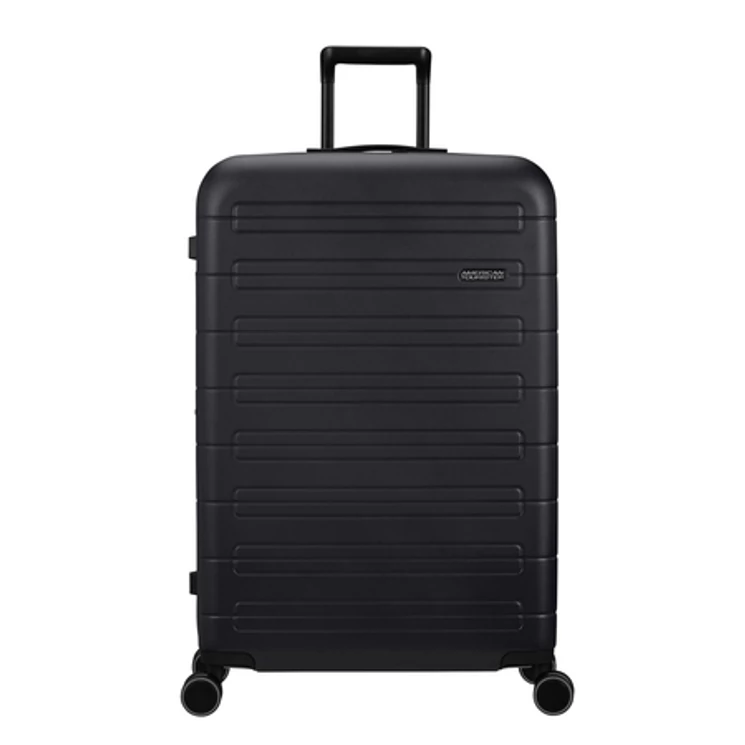 American Tourister Novastream bővíthető Spinner bőrönd 77 fekete