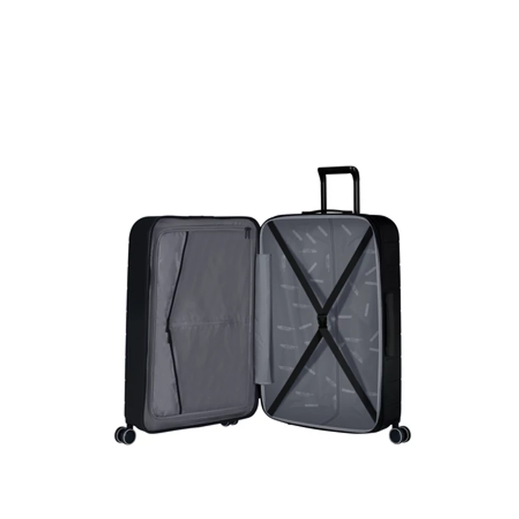 American Tourister Novastream bővíthető Spinner bőrönd 77 fekete
