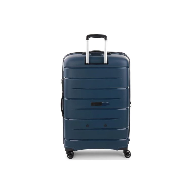 Roncato FLIGHT DLX Spinner Bőrönd R-3461 Sötétkék ajándék bőröndhuzattal