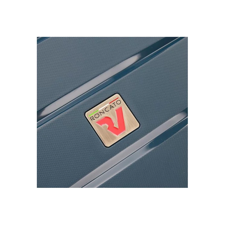 Roncato FLIGHT DLX Spinner Bőrönd R-3461 Sötétkék ajándék bőröndhuzattal